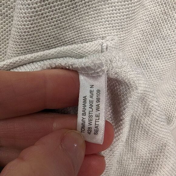 Tommy Bahama Men’s Golf Polo light gray embroidered supima cotton Shirt Size L - Picture 5 of 8